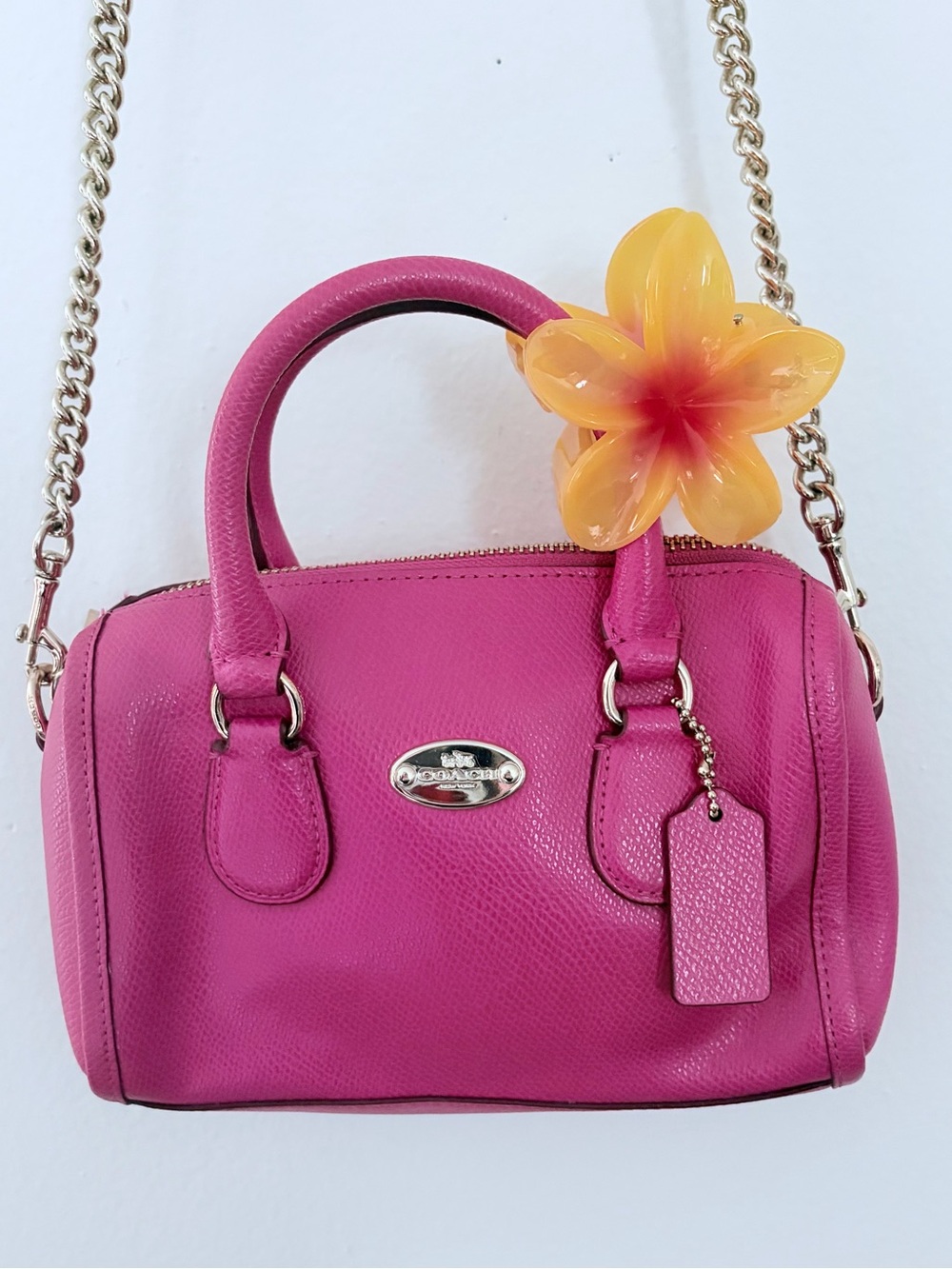 Coach Mini Baby Bennett Crossbody Handbag in Pink Ruby